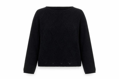 Vipucci Couture Womens Black Round Neck Acrylic Pullover Jumper Size L