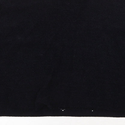 Vipucci Couture Womens Black Round Neck Acrylic Pullover Jumper Size L