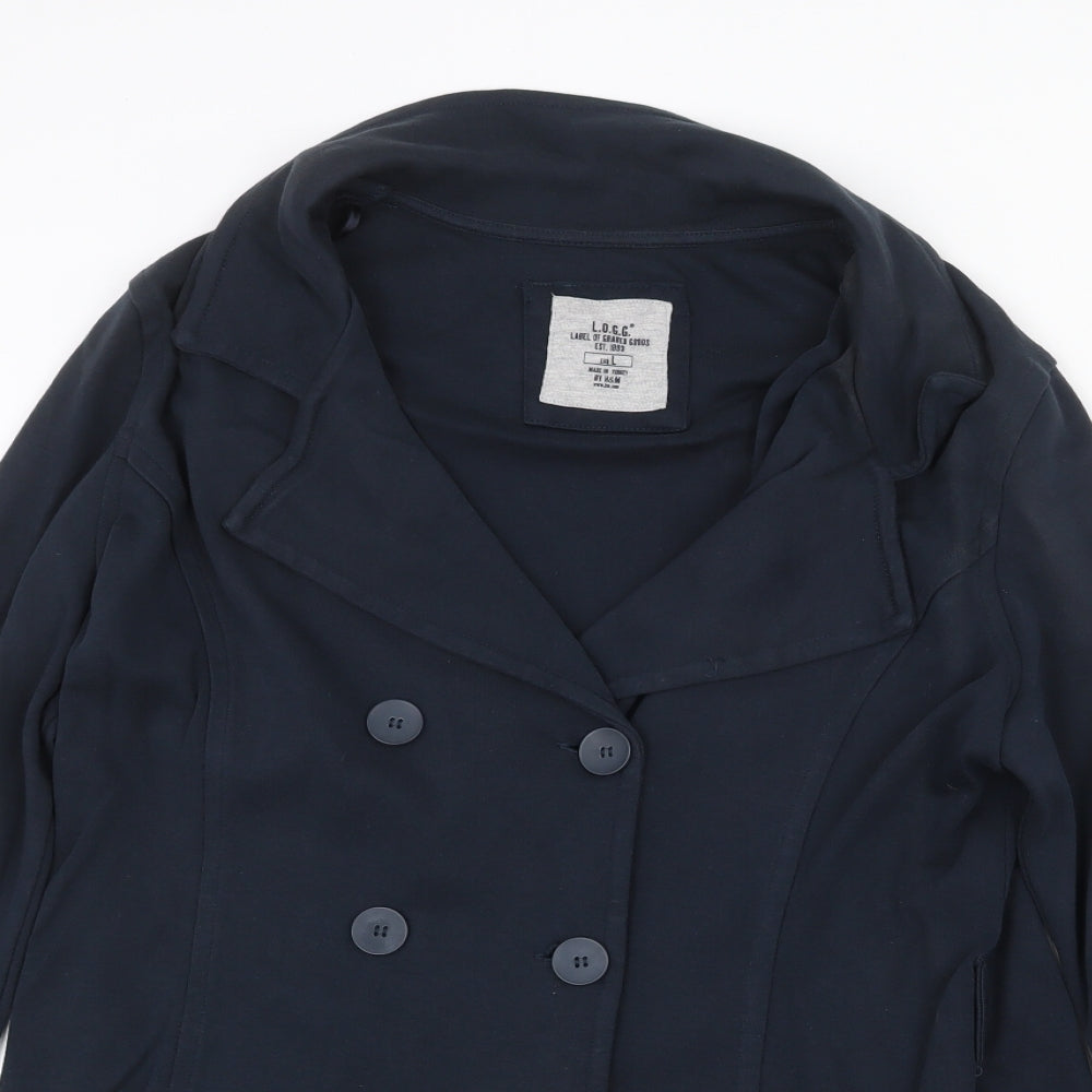H&M Womens Blue Jacket Size L Button