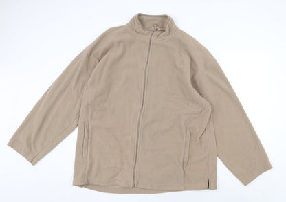 JERZEES Womens Beige Jacket Size 2XL Zip