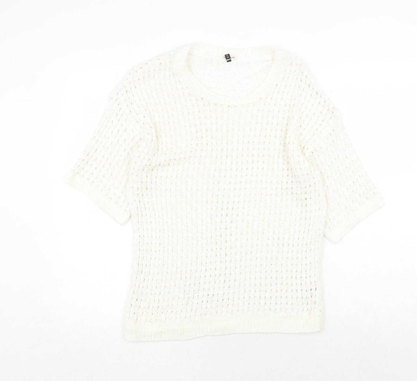 Womens UK Size 10 River Island White Pullover Jumper