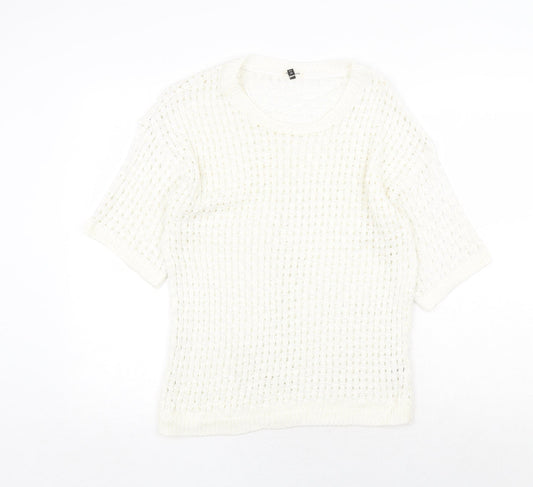 Womens UK Size 10 River Island White Pullover Jumper