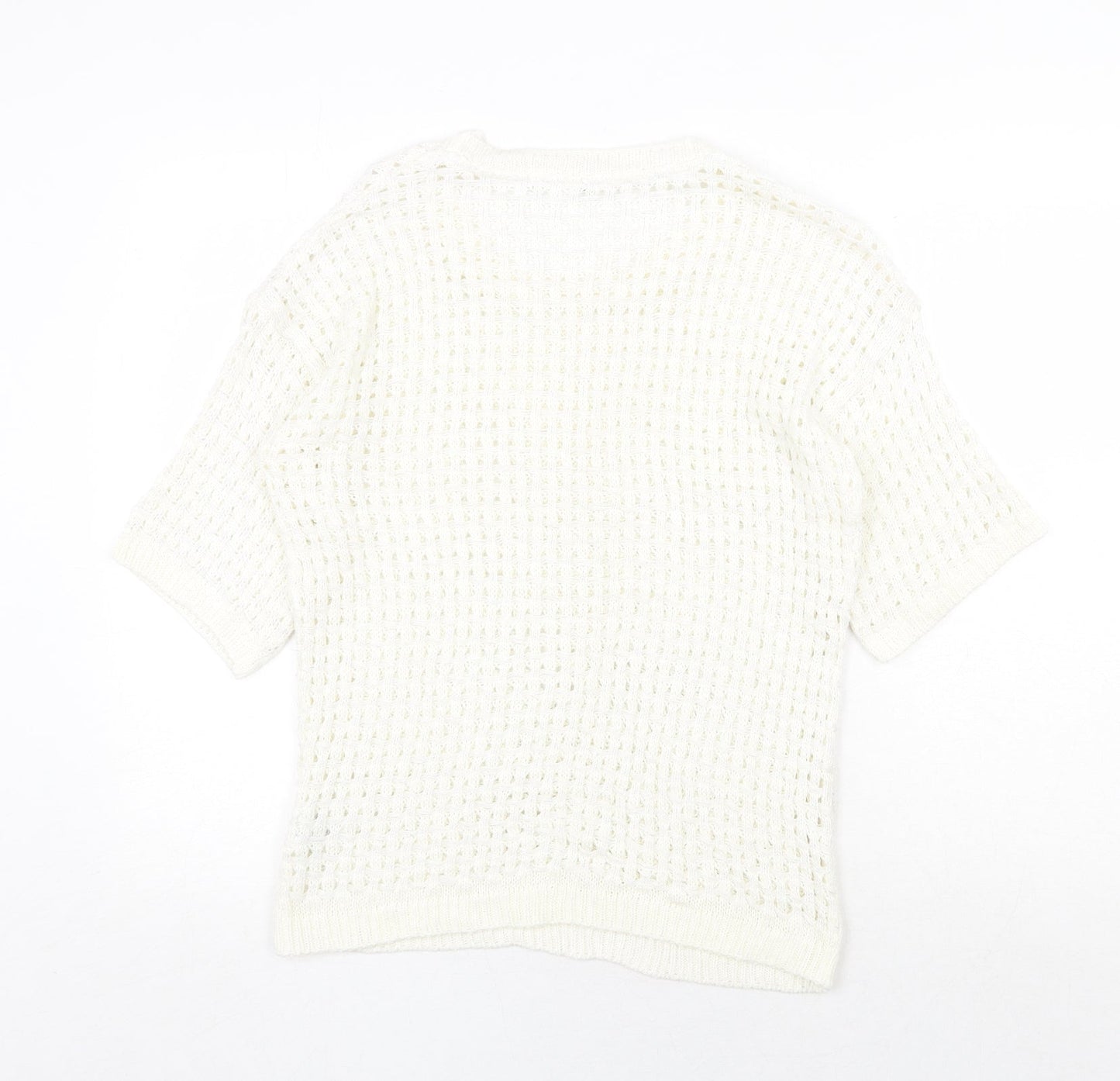 Womens UK Size 10 River Island White Pullover Jumper