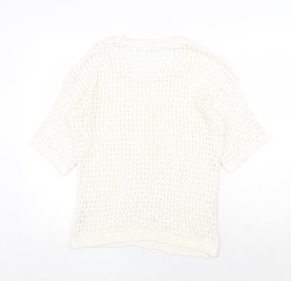 Womens UK Size 10 River Island White Pullover Jumper