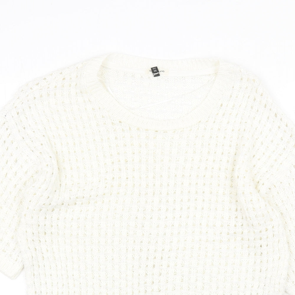 Womens UK Size 10 River Island White Pullover Jumper