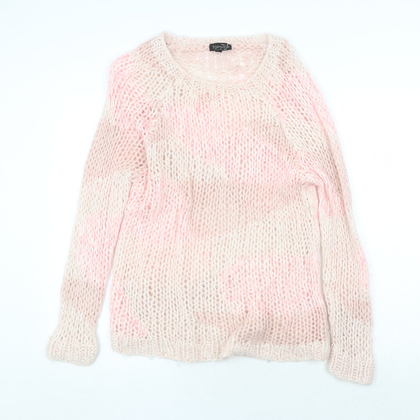 Womens UK Size 8 Topshop Pink Pullover Jumper