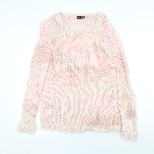 Womens UK Size 8 Topshop Pink Pullover Jumper