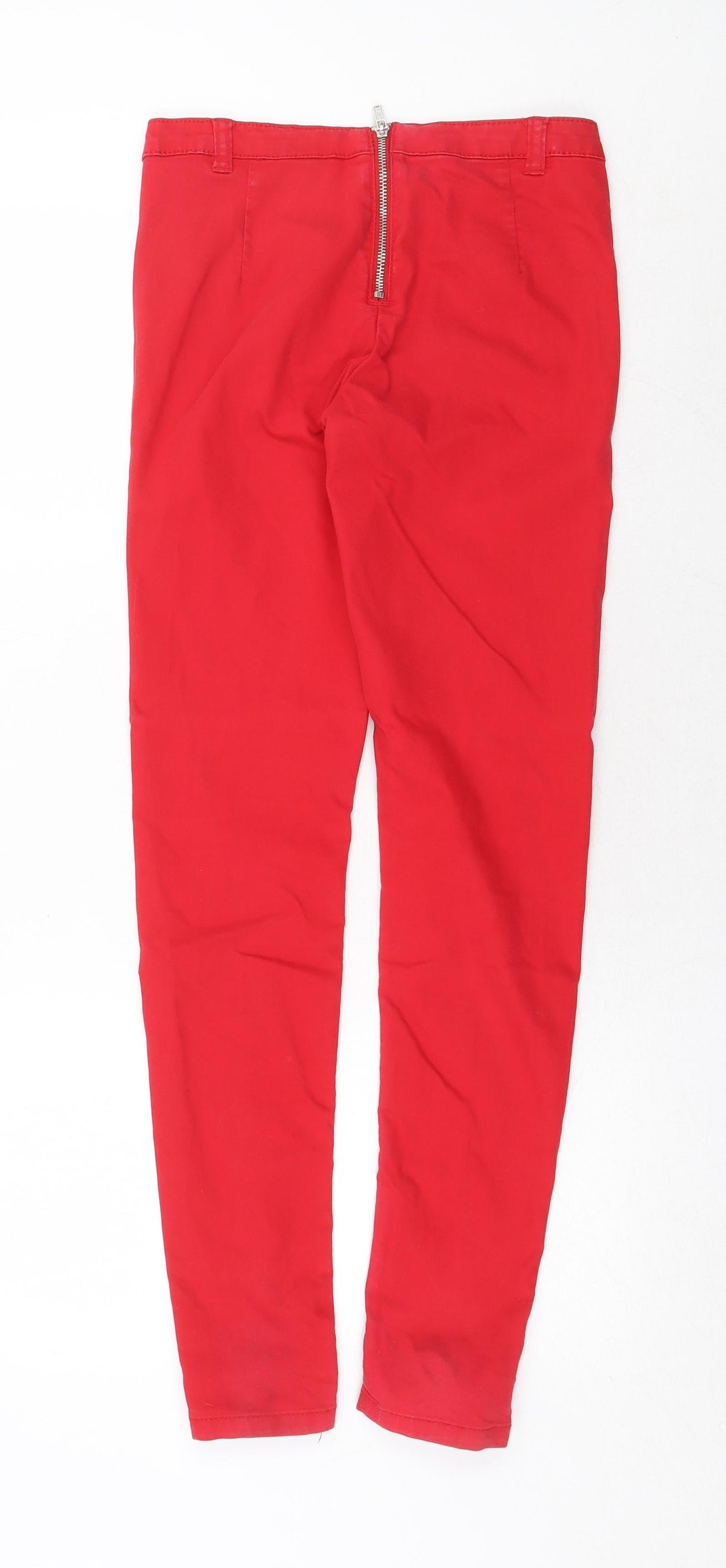 Womens UK Size 28 in H&M Regular Fit Skinny Red Jeans
