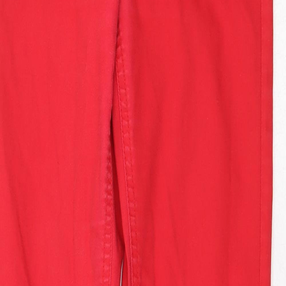 Womens UK Size 28 in H&M Regular Fit Skinny Red Jeans
