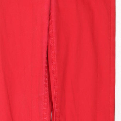 Womens UK Size 28 in H&M Regular Fit Skinny Red Jeans