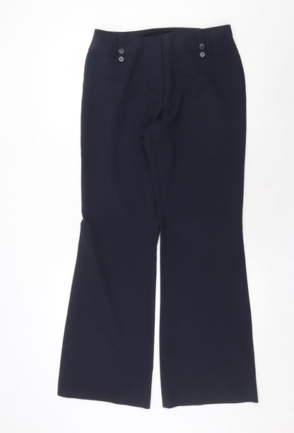 Womens UK Size 12 Dorothy Perkins Regular Fit Dress Pants Blue Trousers