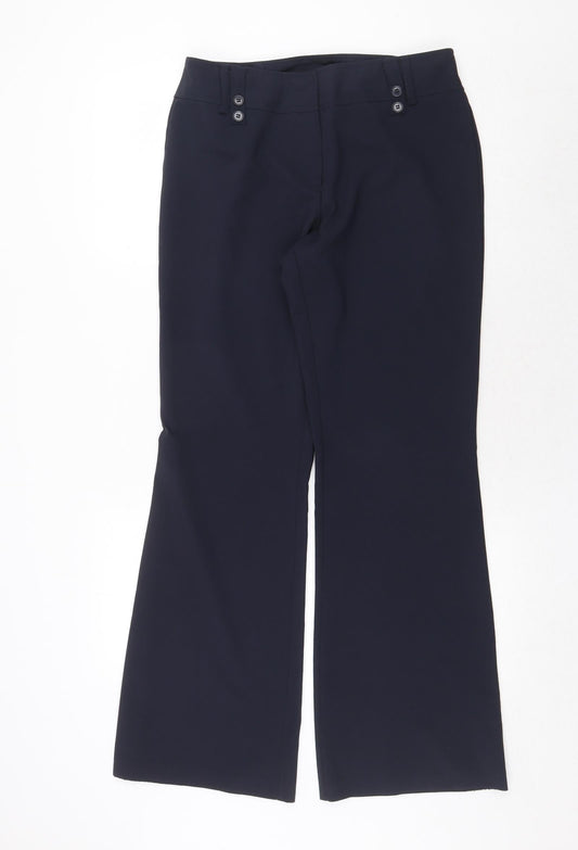 Womens UK Size 12 Dorothy Perkins Regular Fit Dress Pants Blue Trousers