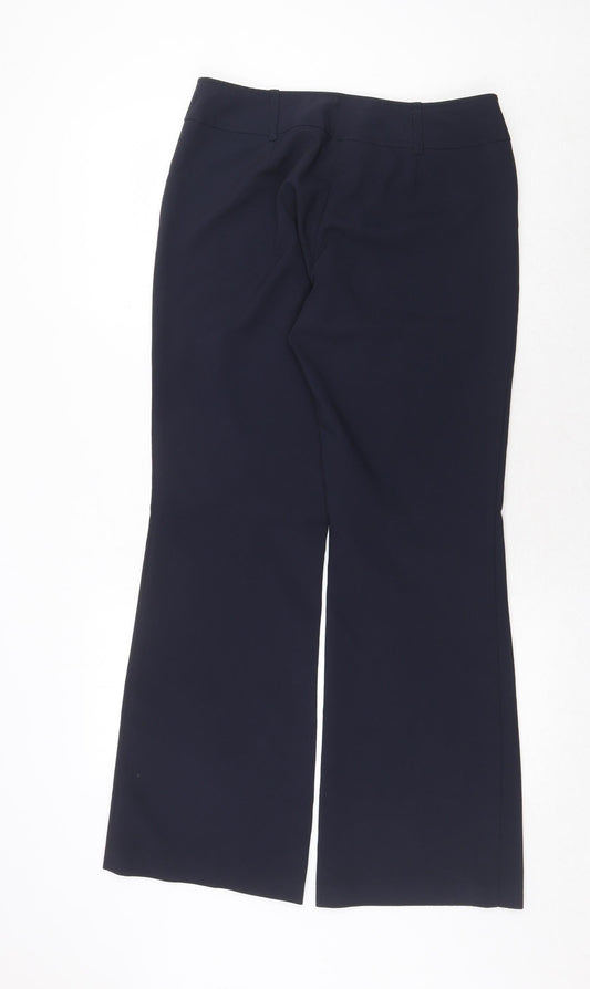 Womens UK Size 12 Dorothy Perkins Regular Fit Dress Pants Blue Trousers