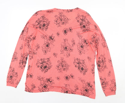 Womens UK Size M Marks and Spencer Pink Pullover Jumper