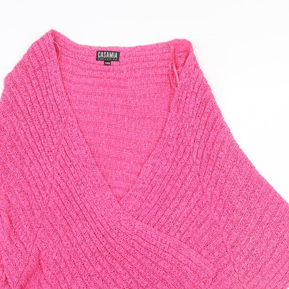 Womens UK Size One Size Casamia Pink Cardigan Jumper