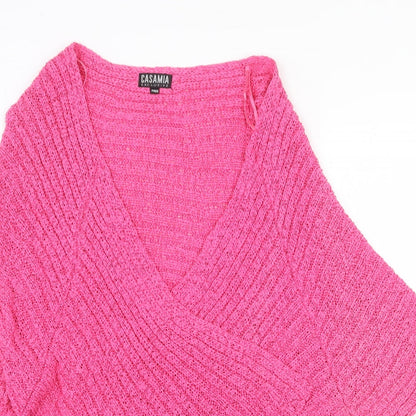 Womens UK Size One Size Casamia Pink Cardigan Jumper