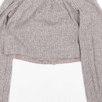 Womens UK Size 10 PRETTYLITTLETHING Grey Pullover Jumper