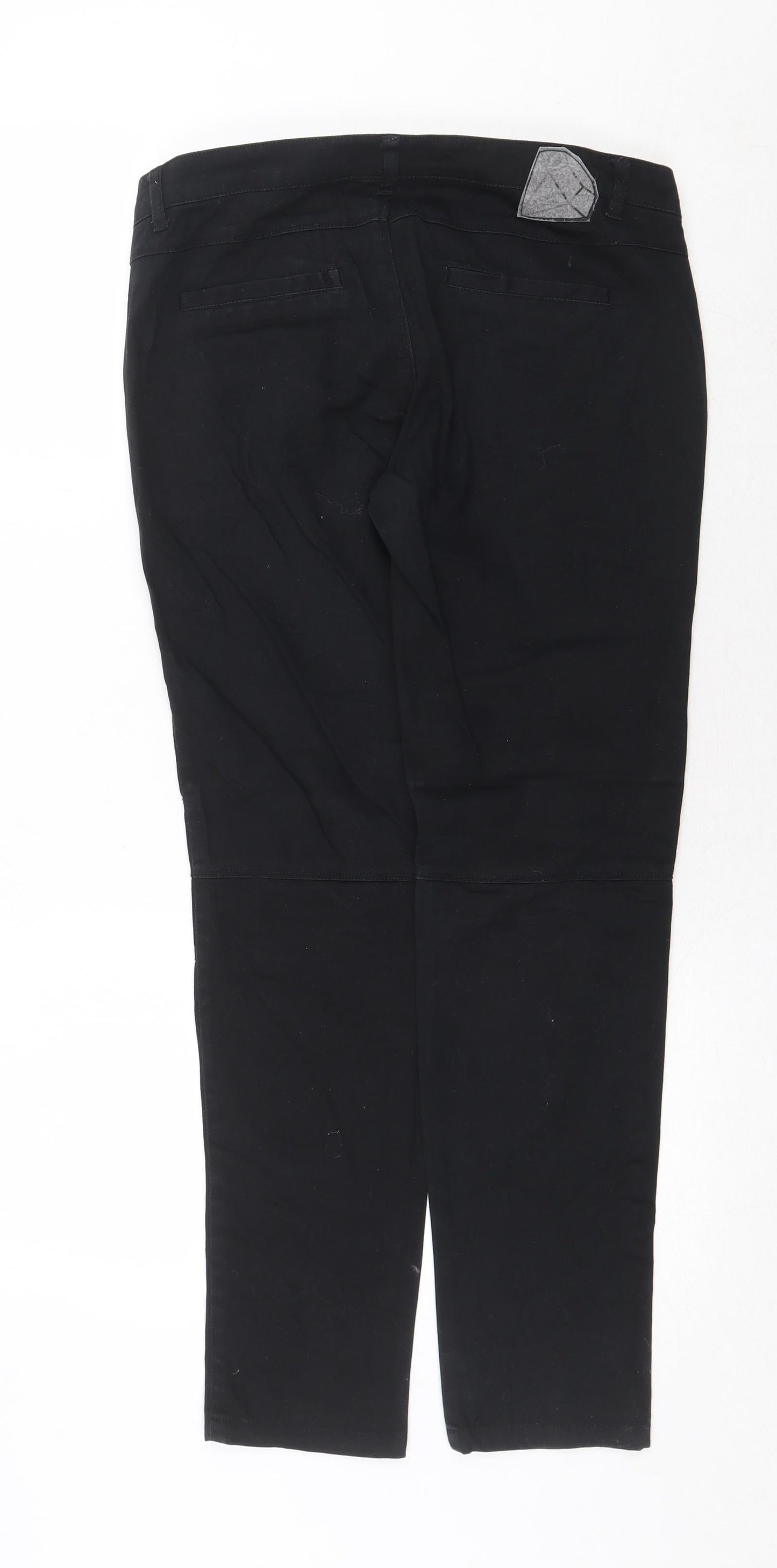 Funk'n Soul Womens Black Cotton Straight Jeans Size M Regular Zip