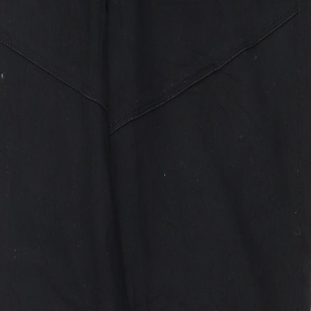Funk'n Soul Womens Black Cotton Straight Jeans Size M Regular Zip