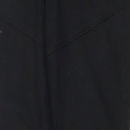 Funk'n Soul Womens Black Cotton Straight Jeans Size M Regular Zip