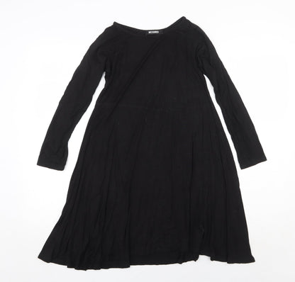 Missguided Womens Black Viscose Trapeze & Swing Size 8 Round Neck Pullover