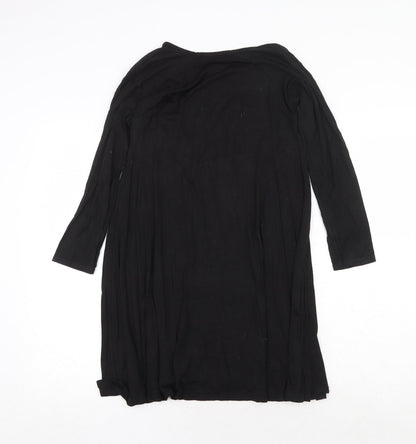 Missguided Womens Black Viscose Trapeze & Swing Size 8 Round Neck Pullover