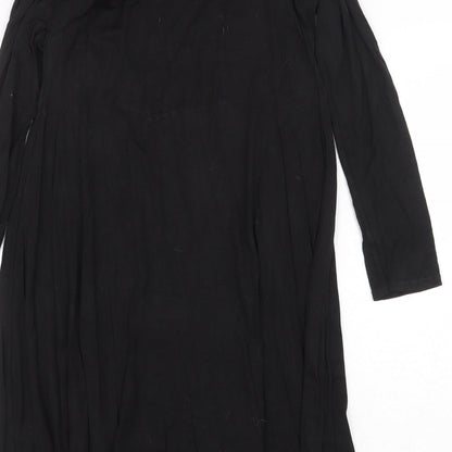 Missguided Womens Black Viscose Trapeze & Swing Size 8 Round Neck Pullover