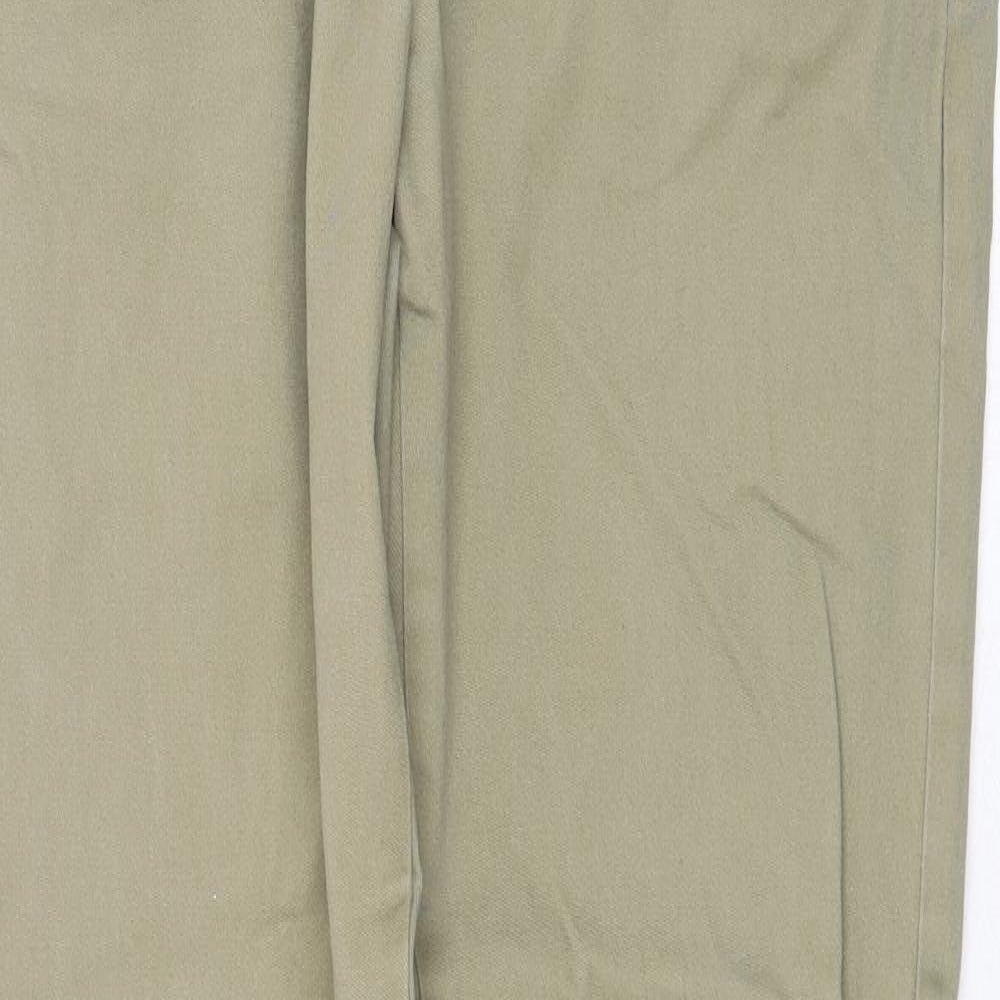 Mens UK Size 32 in Topman Regular Fit Chino Green Trousers