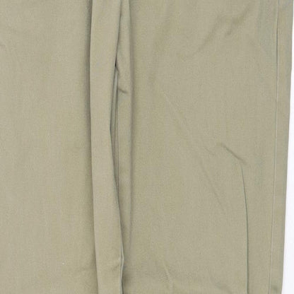 Mens UK Size 32 in Topman Regular Fit Chino Green Trousers