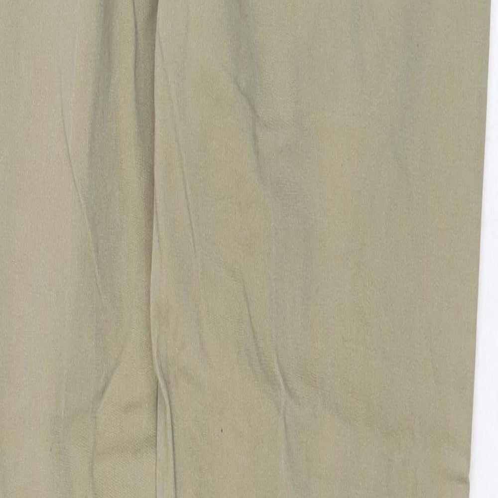 Mens UK Size 32 in Topman Regular Fit Chino Green Trousers