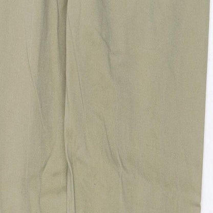 Mens UK Size 32 in Topman Regular Fit Chino Green Trousers