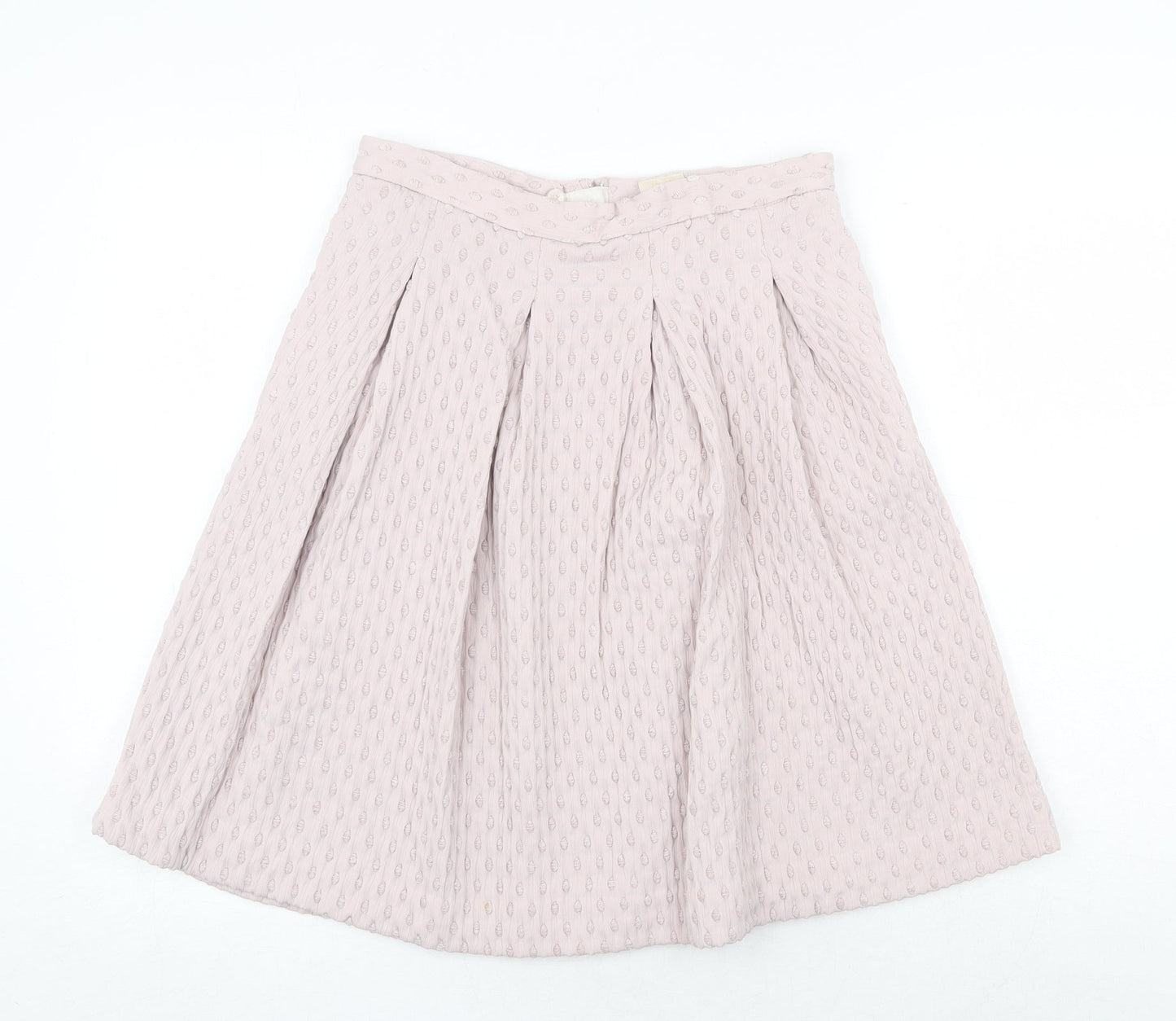 H&M Womens Pink Geometric Viscose Tulip Skirt Size 12 Zip