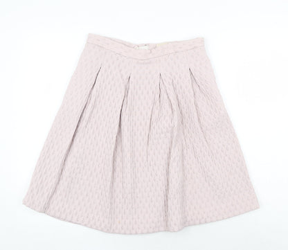 H&M Womens Pink Geometric Viscose Tulip Skirt Size 12 Zip