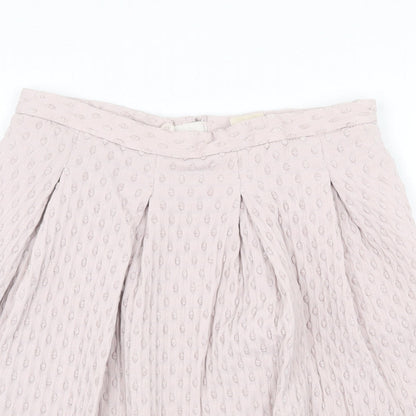 H&M Womens Pink Geometric Viscose Tulip Skirt Size 12 Zip