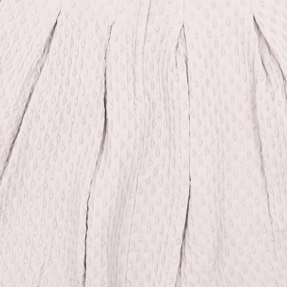 H&M Womens Pink Geometric Viscose Tulip Skirt Size 12 Zip