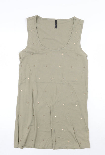 Womens UK Size 12 Marks and Spencer Green Basic Tank
