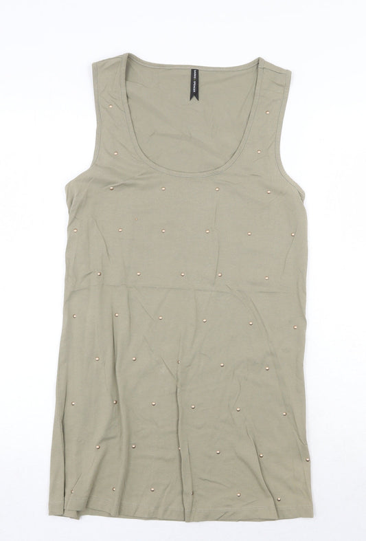 Womens UK Size 12 Marks and Spencer Green Basic Tank
