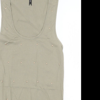 Womens UK Size 12 Marks and Spencer Green Basic Tank