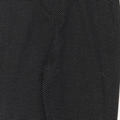 BAF Womens Black Polka Dot Polyester Chino Trousers Size 16 Regular Zip