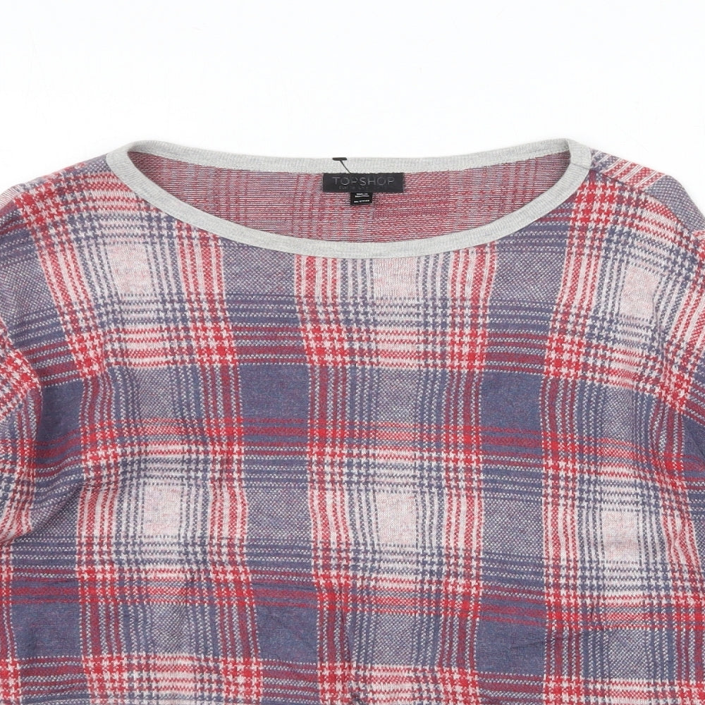 Womens UK Size 10 Topshop Red Pullover Jumper