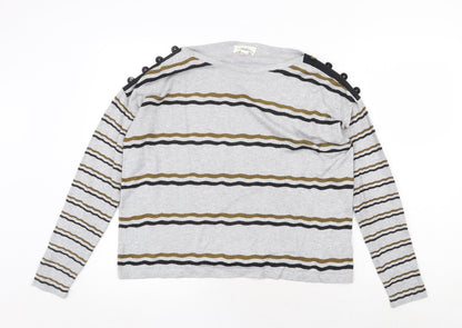 Womens UK Size S FOREVER 21 Grey Pullover Sweatshirt