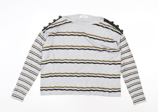 Womens UK Size S FOREVER 21 Grey Pullover Sweatshirt