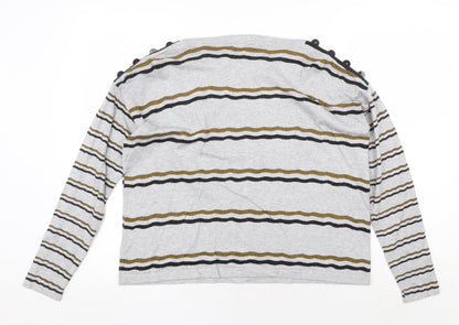 Womens UK Size S FOREVER 21 Grey Pullover Sweatshirt