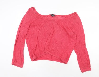 Womens UK Size 10 Topshop Red Pullover Jumper