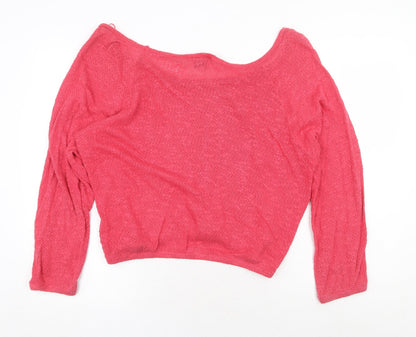 Womens UK Size 10 Topshop Red Pullover Jumper