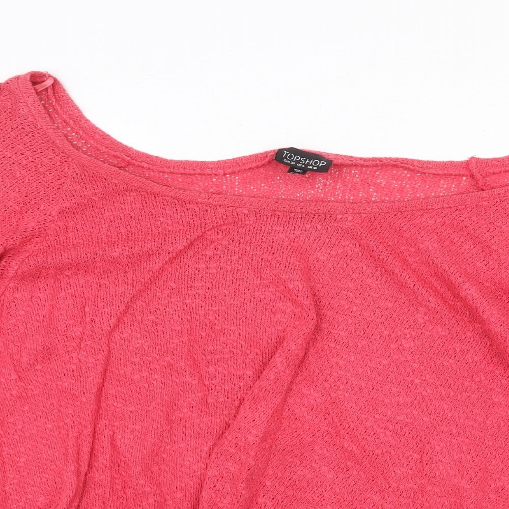 Womens UK Size 10 Topshop Red Pullover Jumper