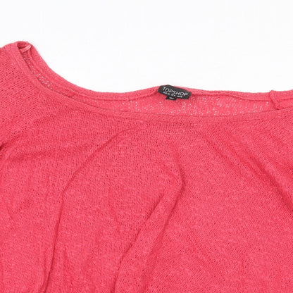 Womens UK Size 10 Topshop Red Pullover Jumper