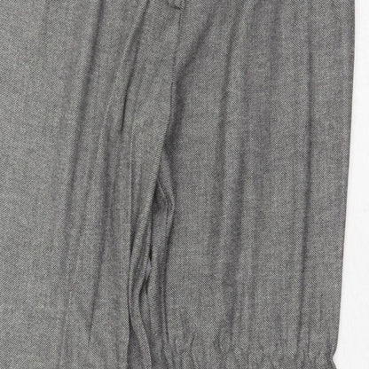 Kaleidoscope Womens Grey Viscose Trousers Size 14 Regular Zip - Zipped Pockets