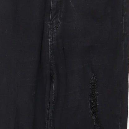 CI SONO Womens Black Cotton Straight Jeans Size 32 in Regular Zip