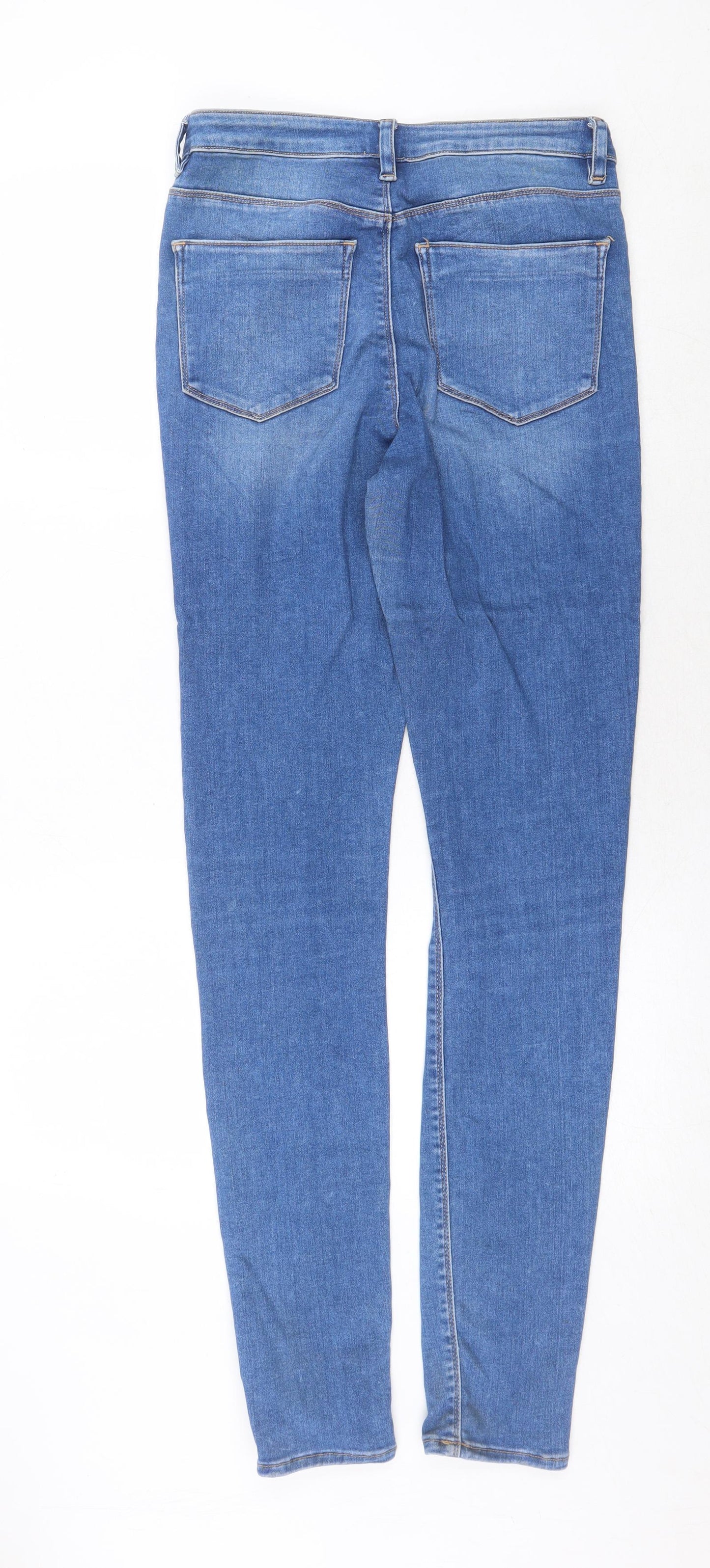 ASOS Womens Blue Cotton Skinny Jeans Size 28 in Regular Zip